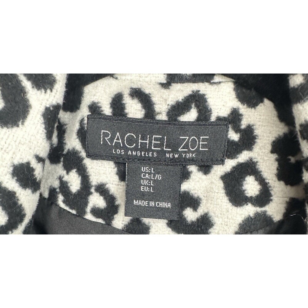 Rachel Zoe Los Angeles New York Long Coat Animal Print Size Large Women’s NWT - Picture 2 of 9